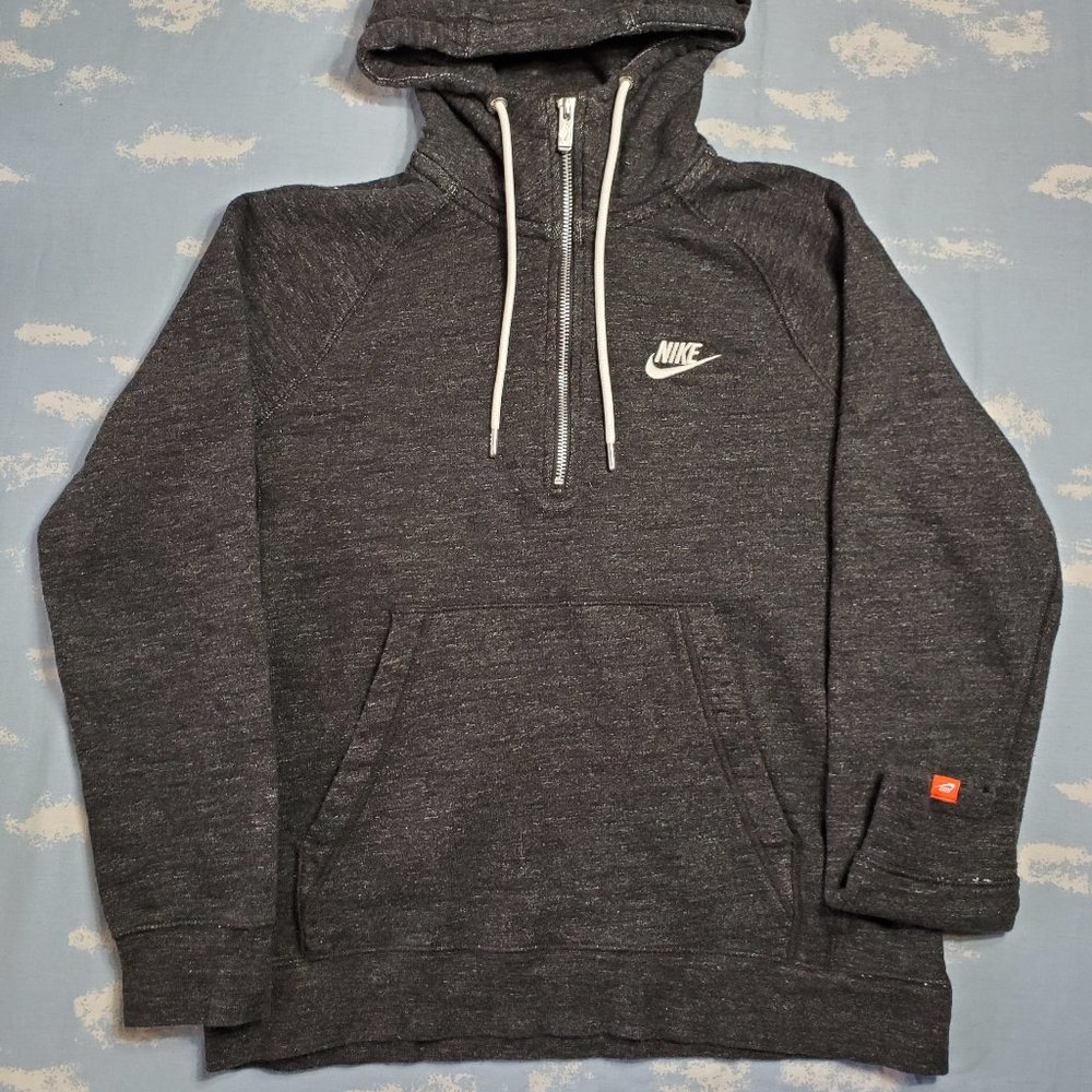 Nike Gray Half Zip Hoodie S Small